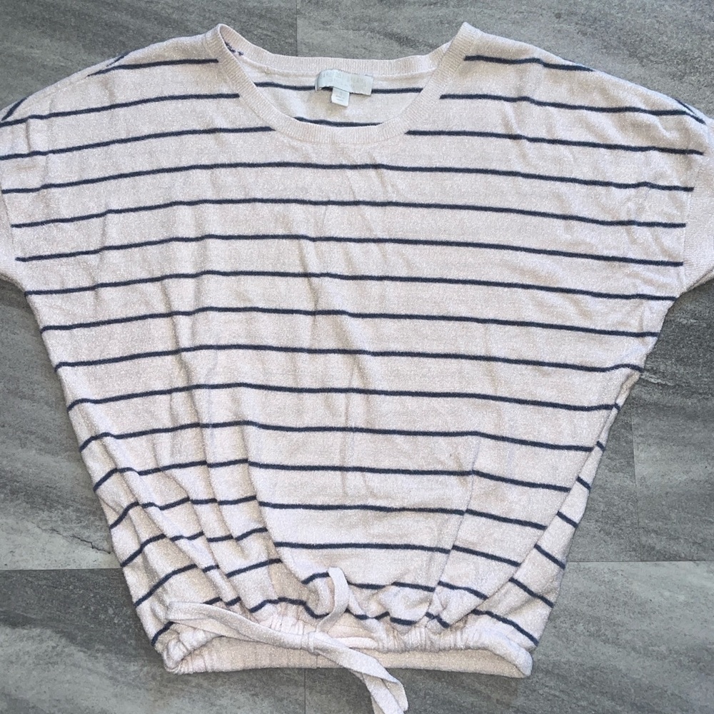 Barefoot Dreams CozyChic Ultra Lite Striped Pullover Sweater Top